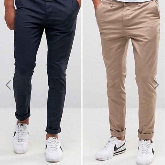 ASOS Other - ASOS DESIGN 2 pack skinny chinos in navy & beige